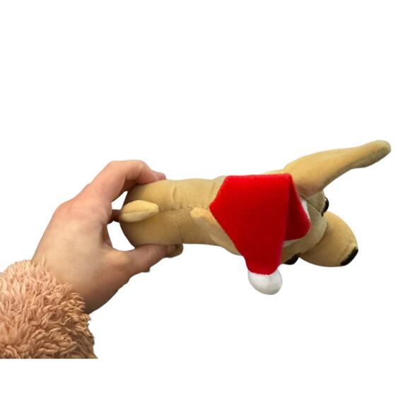 Vintage Applause Yo Quiero Taco Bell Chihuahua Dog 6” Santa Hat Plush Works - Picture 7 of 8